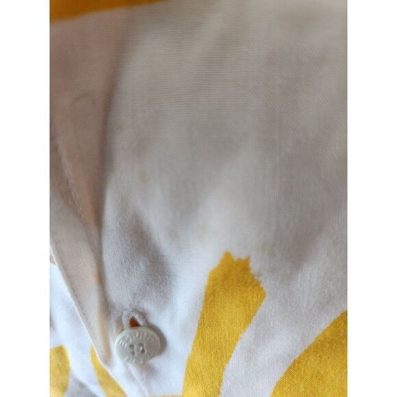 Vintage 80s Esprit Yellow White Shirt Pants Set Size S Oversized - Picture 7 of 15